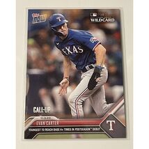 2023 ToppsNOW Evan Carter Wild Card Game 1 - MLB AL Texas Rangers Call U... - $15.78