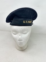 WW II US Navy Wool Beret Hat with Leather Band Sailors Name - Men Size 6... - £53.34 GBP