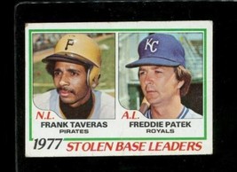 Vintage 1978 Topps Stolen Base Baseball Card #204 Taveras Pirates Patek Royals - £7.78 GBP
