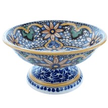 Antique Mexican Talavera Footed Compote - $143.55