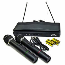 2 Pc Karaoke Cordless Mic Handheld Wireless Microphone Receiver System M... - £57.34 GBP