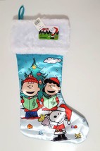 NEW Peanuts Snoopy and Friends Christmas Stocking 18&quot; Satin - £14.93 GBP