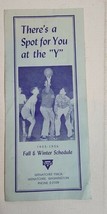 Vintage 1950s YMCA Program Fall Winter Schedule Wenatchee Washington 1955 - £7.40 GBP