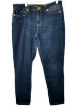Michael Kors Skinny Jeans Women&#39;s Size 8 Denim Dark Blue Cotton Blend Stretch - £12.02 GBP