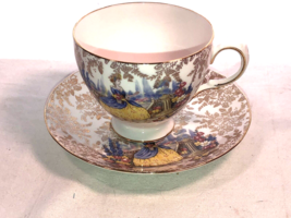 Queen Anne Tea Cup &amp; Saucer by Ridgely  Bone China #8158 - £15.97 GBP