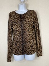 The Limited Women Size S Animal Print Knit Button Up Cardigan Long Sleeve - £5.03 GBP