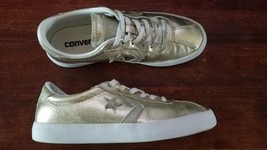 Converse Breakpoint Ox 555948C Women&#39;s Size 5.5 Light Gold White Sneakers Shoes - £16.02 GBP