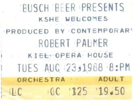 Robert Palmer Concert Ticket Stub August 23 1988 St. Louis Missouri - $24.74