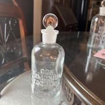 Antique Wheaton Embossed Ammonium Hydroxide Apothecary Glass Compound Bottle - £22.37 GBP