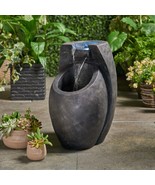 Weatherproof Gray Floor Fountain with LED Light - $3,103.25 MXN