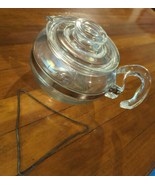 Vintage Pyrex Clear Flameware Teapot Coffee Pot 8446 B 6 Cup 7756-C Lid - £23.83 GBP
