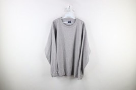 Vintage 90s Streetwear Mens Size XL Blank Long Sleeve T-Shirt Heather Gray USA - £32.11 GBP