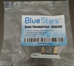 3 Pack 3392519 Dryer Thermal Fuse by Blue Stars for Whirlpool &amp; Kenmore Dryer - £11.14 GBP