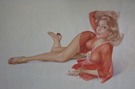 An item in the Art category: 24x36 inches Rep. Alberto Vargas  stretched Oil Painting Canvas Art Wall Deco04D