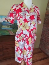 Vintage Nancy Frock Mod Go Go Retro Flower Power Cotton Shift 1960s Dres... - $24.75