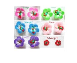 Small Polymer Clay Flower Stud Earrings   - £6.42 GBP