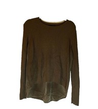 Banana Republic Lagenlook Preppy Army Green Long Sleeve Sweater Sheer Ba... - $17.99
