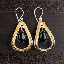 Black Tourmaline Gemstone 925 Silver Earring Handmade Jewelry Earring 2.27&quot; - £9.12 GBP