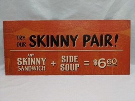 Potbelly Sandwich Works Skinny Pair / Gift Card Promotion Countetop Sign - $44.55