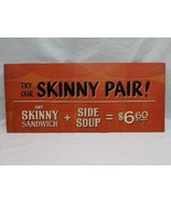 Potbelly Sandwich Works Skinny Pair / Gift Card Promotion Countetop Sign - $61.10 CAD