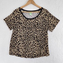 Cheetah Leopard Animal Print Sleep Shirt Women&#39;s Large - £10.89 GBP