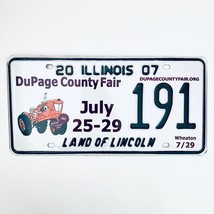2007 United States Illinois DuPage County Fair Booster License Plate 191 - $14.92 CAD