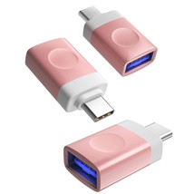 Usb C Male To Usb 3.0 Female Adapter 3 Pack,Thunderbolt 3 To Type A Otg Converte - £17.52 GBP