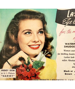 1951 Lash Kote Eyelash Makeup Advertisement Peggy Dow Actress Cosmetics ... - $27.34 CAD