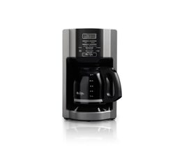 12-Cup Programmable Coffeemaker, Rapid Brew, Brushed Metallic - £62.11 GBP