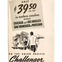 1941 Union Pacific Railroad Challenger Advertisement Train Modern Coache... - £19.27 GBP