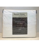 New Simply Home 300-Thread Count Tencel Sheet Set King Variety Color - £64.17 GBP