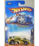 2005 Hot Wheels #47 First Editions-Torpedoes 7/10 SLIDER Lime w/5 Spoke ... - $7.45