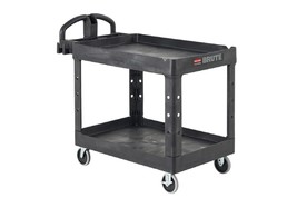 Rubbermaid Commercial Products 2-Shelf Utility/Service Cart,, Fg452088Bla - £186.95 GBP