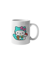 Kawaii Squirtle Kitty Cute Valentines Day Girlfriend Gift  15 OZ Ceramic Mug - £15.25 GBP