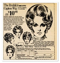 Print Ad Wigmaker Realskin Capless Wig 1974 1/4-Page Newsprint Advertise... - $9.70