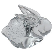 Vintage Bubble Infused Art Glass Bunny Rabbit Paperweight 4&quot; - $177.07 MXN