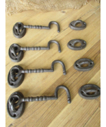 4 Cast Iron Hook &amp; Eye Latch Lock Window Barn Door Cabin Door Rustic Gate - $467.81 MXN