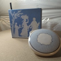 Wedgwood Venice Bone China Trinket Powder Jewelry Box Round Vintage Blue... - $13.92