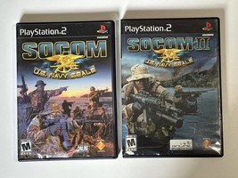 SOCOM U.S. Navy SEALs 1+2 PlayStation 2 PS2) Complete w/ Manual CIB Black Label - £19.75 GBP