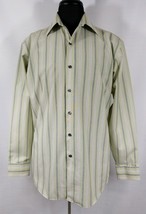 Claiborne Mens Large Modern Fit Long Sleeve Dress Shirt Casual Mint Gree... - £11.15 GBP