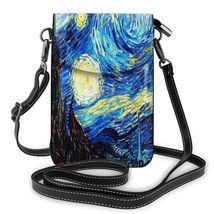 Van Gogh  Bag The ry Night Van Gogh Leather Bag Print Shopping Women Bags Womens - £143.98 GBP