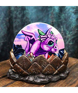 Fire Ice Water And Earth Elemental Dragon Hatchlings Egg Fantasy Coaster... - $31.44 CAD