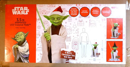 Star Wars 1009 529 435 3.5&#39; Animated Led Seasonal Yoda, Very Cool - New! - £159.03 GBP