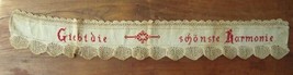 1800s antique VICTORIAN LACE german embroidery BEAUTIFUL HARMONY trim A30 - $22.28