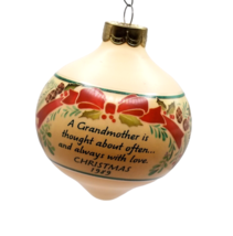 Vintage Christmas Ornament Hallmark Bulb 1989 Grandmother Grandma Love Holiday - £7.14 GBP