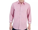 Club Room Men&#39;s Cotton Elevated Terolo Medallion Shirt Pink Combo-XL - $19.99