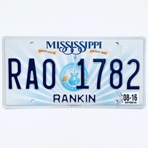 2016 United States Mississippi Rankin County Passenger License Plate RA0 1782 - £13.19 GBP