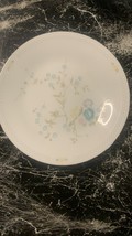 Rapture by Liling Dinner Plate Blue White Band Floral - $9.00