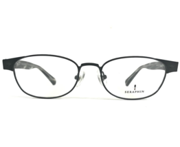Seraphin Eyeglasses Frames PENN COL.8502 Black Gray Horn Oval Wide 51-17-140 - £124.41 GBP