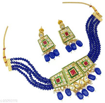 Kundan Jewelry Set Bollywood Latest Gold PLated Jewellery Set Tradional Set b - £4.68 GBP